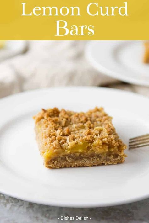 Lemon Curd Oatmeal, Lemon Curd Recipe Easy Desserts, Lemon Curd Bars Recipe, Lemon Curd Bars, Recipes Using Lemon Curd, Recipe Using Lemons, Oatmeal Dessert, Breakfast Bars Healthy, Delicious Oatmeal