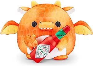 Snackles (Tabasco) Dragon Super Sized 14 inch Plush by ZURU, Ultra Soft Plush, Collectible Plush with Real Licensed Brands, Stuffed Animal Christmas Squishmallows, Animal Snacks, Squish Mallows, Dragon Super, Bear Hunt, Mini Brands, Origin Story, Pokemon Plush, Mystery Minis