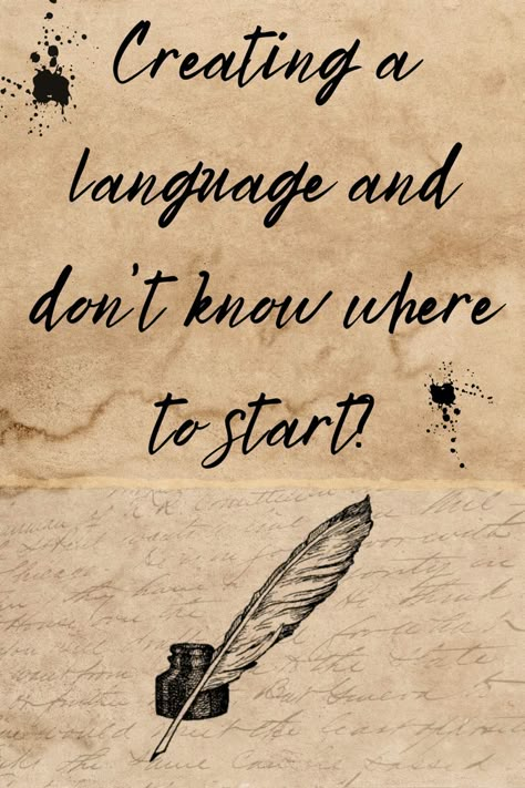 These are the essential steps for creating your own language, just like J. R. R. Tolkien! #worldbuilding #fantasybooks How To Make Up Your Own Language, Create A Language, How To Create Your Own Language, How To Make A Fantasy Language, Creating A Fantasy Language, How To Create A Fictional Language, How To Make Your Own Language, Language Creation, Constructed Language