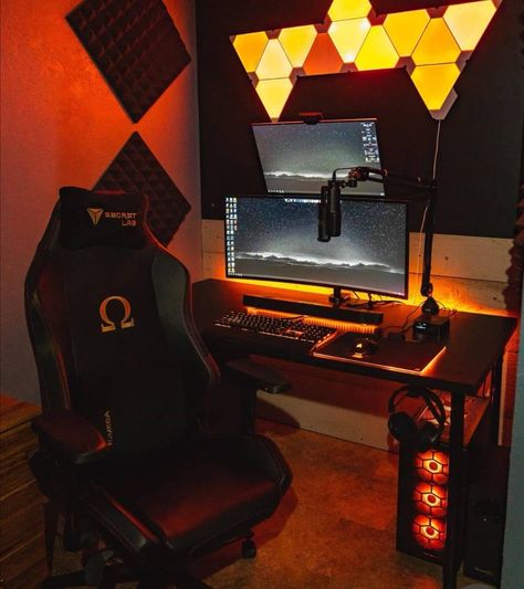 Gamer Room Diy, Battle Station, Gaming Desk Setup, Best Gaming Setup, Computer Gaming Room, Computer Desk Setup, Pc Gaming Setup, Video Game Room Design, Desktop Setup