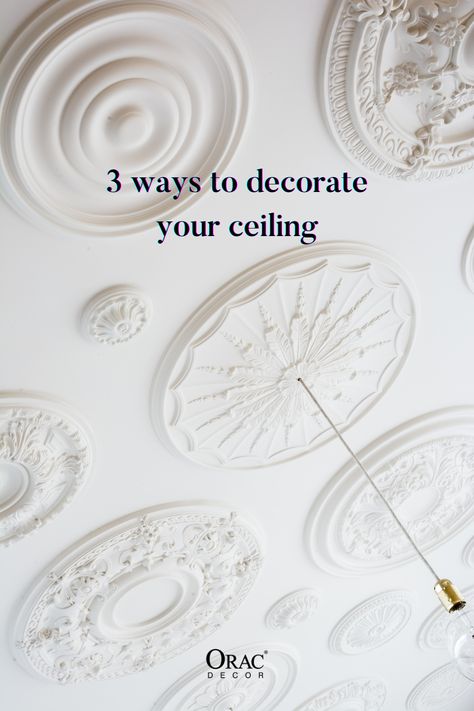 Ceiling Rose Ideas, Ceiling Rose Lighting Ideas, Ceiling Plaster Design, Modern Ceiling Rose, Ceiling Molding Ideas, Artex Ceiling, Baroque Ceiling, Ceiling Rosette, Baroque Ceiling Painting