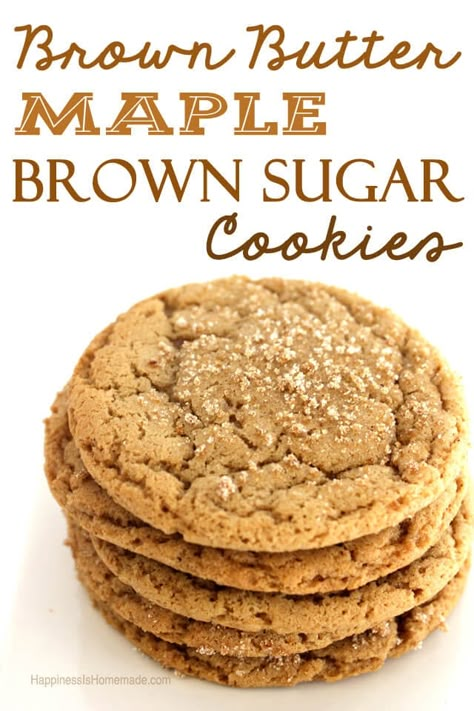 Maple Brown Sugar Cookies, Syrup Cookies, Maple Syrup Recipes, Maple Recipes, Brown Butter Cookies, Future Chef, Brown Sugar Cookies, Pumpkin Ice Cream, Maple Brown