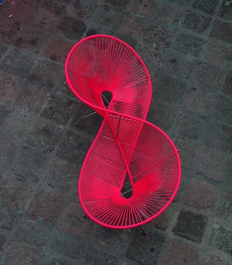 Pedro Reyes | "Moebius Chair" inspired after the Acapulco Chair Hoop Chair, Acapulco Chair, Furniture Design Chair, New Retro Wave, Deco Rose, Urban Furniture, Street Furniture, Deck Chairs, Cool Chairs