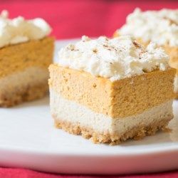 Pumpkin Spice Latte Bars Double Layer Pumpkin Cheesecake, Autumn Dishes, Pumpkin Spice Doughnuts, Layered Pumpkin Cheesecake, Cheese Bars, Pumpkin Cheesecake Bars, Pumpkin Bundt Cake, Pumpkin Cheesecake Recipes, Pumpkin Spice Recipe