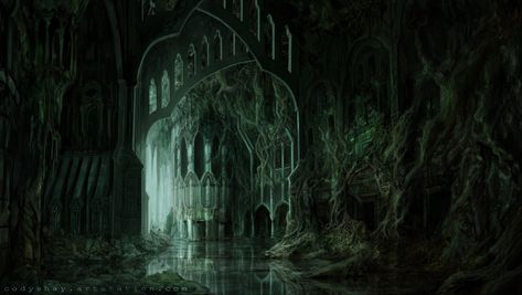 ArtStation - Ancient Buried City, Cody Shay City Fantasy Art, Ancient Underground City, Underground City, Robin Hobb, Series Of Paintings, Underground Cities, Blue Skulls, Location Inspiration, Setting Ideas