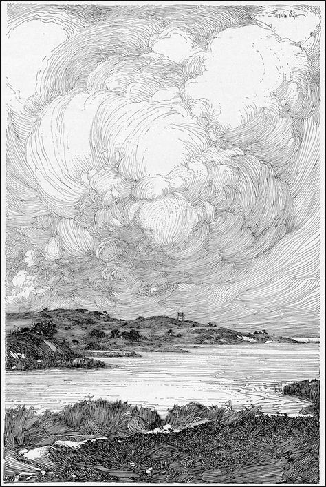 Franklin Booth, Drawing Designs, Best Pencil, Landscape Sketch, Bristol Board, Landscape Drawings, The Golden Age, Ink Sketch, Art And Illustration