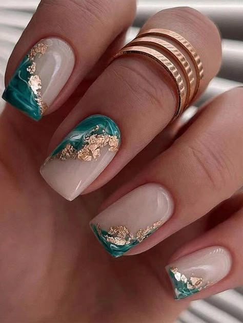 Nail Art Green Designs, Nail Art Court, Idee Nail Art, French Manicure Couleur, Nails Court, Ongles Summer, Nails Violet, Nail Art Mariage, Ongles Nails