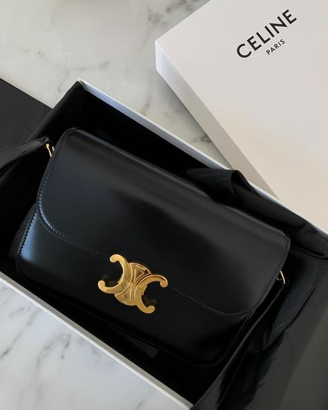 Celine Triomphe Mini, Celine Triomphe, Celine Triomphe Bag, Celine Triomphe Chain Bag, Celine Triomphe Bag Black, Celine Triomphe Shoulder Bag, Black Gucci Bag, Celine Medium Triomphe Bag In Shiny Calfskin, Celebrity Closet