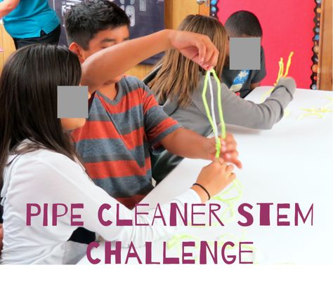 The Pipecleaner (aka "Fuzzy Sticks") Challenge is one of my favorite STEM  activities to introduce students to STEM learning. This is a fun,  inexpensive, and engaging challenge that can be tailored to different ages,  settings, and time-frames.  This challenge is also an excellent team  icebreaker. Stem Club, Steam Challenges, Stem Engineering, Teaching Stem, Stem Lesson, Stem Classroom, Stem Challenge, Stem Steam, Steam Activities