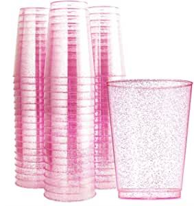 Pink Plastic Cups, Pink Party Cups, Pink Bday, Light Pink Party, Bday Vibes, Cheap Birthday Party, Pink Gold Party, Barbie Birthday Cake, Plastic Girl