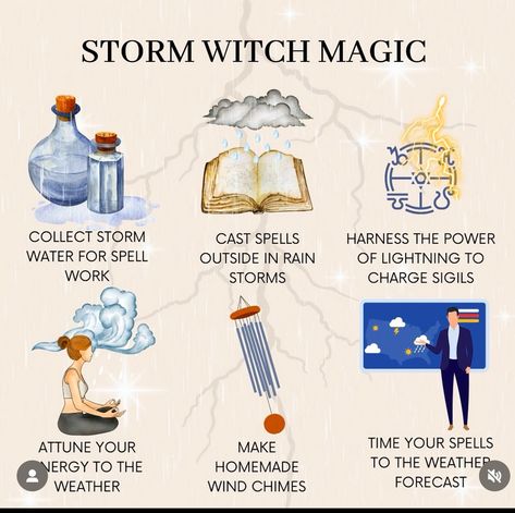 Storm Witchcraft, Storm Witch Aesthetic, Thunder Witch, Witchcraft Room, Storm Magic, Water Witchcraft, Storm Witch, Pagan Aesthetic, Witchcraft Tips