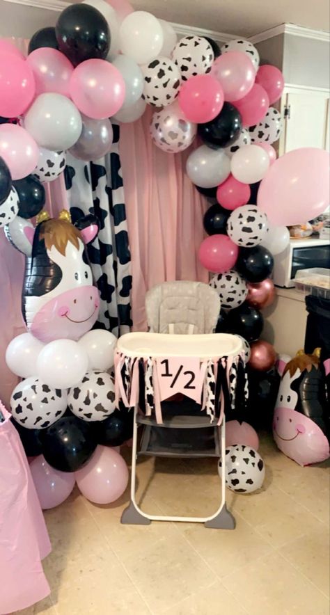 #cowtheme #halfbirthday #6months #babygirl Birthday Cake Cow, Half Birthday Ideas, Cake Cow, Birthday Ideas For Girls, Half Birthday Cake, Half Birthday, 6 Month Baby, Party Outfits, Baby Party