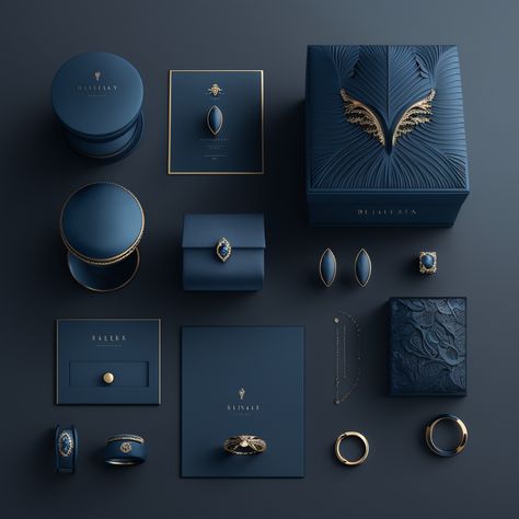 Luxury Jewelry Brand Identity | Luxury Packaging Design | Luxury Jewelry Packaging Design | Jewelry Packaging Design | Design Inspiration | Jewelry Branding | Brand Identity Examples | Packaging Design Ideas | Jewelry Brand Template | Brand Identity for Jewelry Brand | Brand Packaging | Created by #MidjourneyAI, #Midjourney #aiart #art #ai #artificialintelligence #machinelearning #aiartcommunity #aibranding Luxury Box Design Packaging Ideas, Jewelry Brand Name Ideas, Perfumes Display, Luxury Jewelry Packaging Boxes, Jewelry Brand Identity, Packaging Design Luxury, Luxury Jewelry Packaging, Luxury Box Design, Royal Blue Jewelry