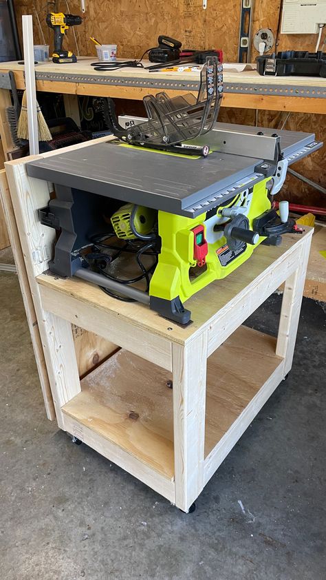 Mitre Saw Table Saw Station, Folding Table Saw Station, Portable Table Saw Cart, Small Table Saw Station, Portable Table Saw Station, Table Saw Table Diy, Diy Miter Saw Station, Jig Saw Table Diy, Diy Workshop Table