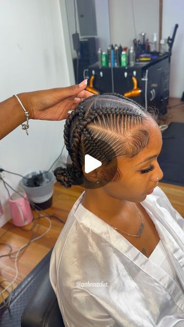 Asya | Philadelphia Hair Stylist on Instagram: "Style: 4 Criss Cross stitch braids🎀  For Pricing and Availability please visit the link in my bio 🔗!  - - #phillyhairstylist #phillybraiders #4crisscrossbraids #crisscrossbraids #stitchbraids #4stitchbraids #4braids #phillybraider #phillystylist #braids" 4 Stitch Braids Hairstyles For Black Women, Four Braids Cornrow Criss Cross, Braids For Black Women To The Back, 4 Feed Ins Braids, 4 Criss Cross Stitch Braids With Curls, 4 Criss Cross Braids, Cross Cross Stitch Braids, 4 Criss Cross Stitch Braids In A Bun, 4 Cross Stitch Braids