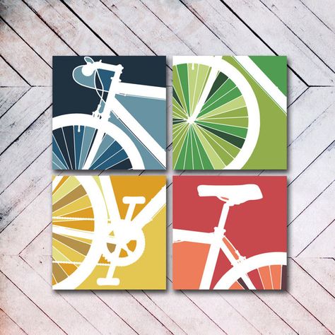 Sepeda Trek, Bicycle Art, Cycling Art, Watercolor Artists, Bike Art, Bike Design, 로고 디자인, Canvas Set, Art Watercolor