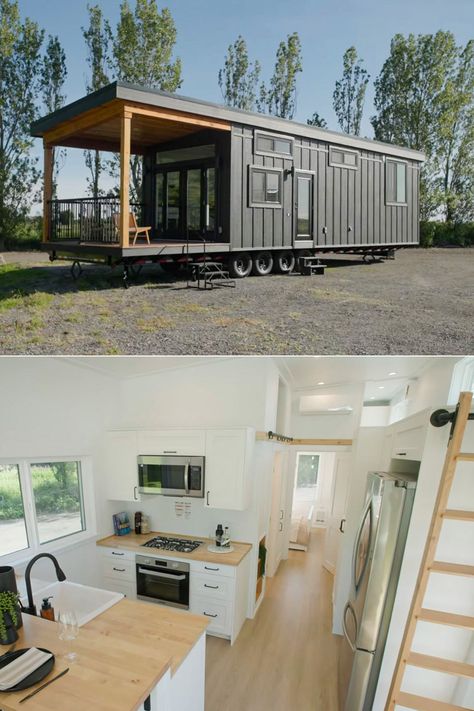 $181K Canadian Whidbey Tiny House Fulfills the American Dream Wide Tiny House, Tiny House Company, The American Dream, Park Models, Tiny House Interior, Tiny House Living, Tiny House On Wheels, Tiny House Design, House On Wheels