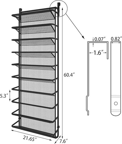 Amazon.com: THKKY 10 Tier Shoe rack Over The Door Shoe Organizer Hanging Shoe Storage the door shoe rack for Closet Pantry Wall Floating Shelves (10 Tier, Matte Black) : Home & Kitchen Over The Door Shoe Organizer, Shoe Rack For Closet, Wall Floating Shelves, Door Shoe Rack, Hanging Shoe Storage, Closet Pantry, Shoe Rack Closet, Pantry Wall, Door Shoe Organizer