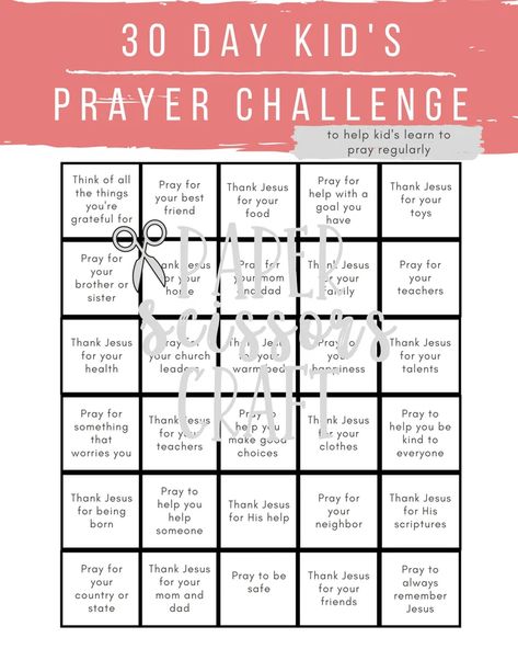 Learn To Pray, Prayer Challenge, Prayer Jar, Kids Prayer, Raising Godly Children, Learning To Pray, Chart For Kids, Spiritual Journals, Jesus Praying