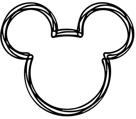 Mickey Ears Silhouette, Mickey Mouse Head Outline, Mickey Outline Svg, Mickey Outline Tattoo, Mickey Head Outline, Minnie Outline, Mickey Outline, Mickey Head Svg, Mickey Mouse Outline