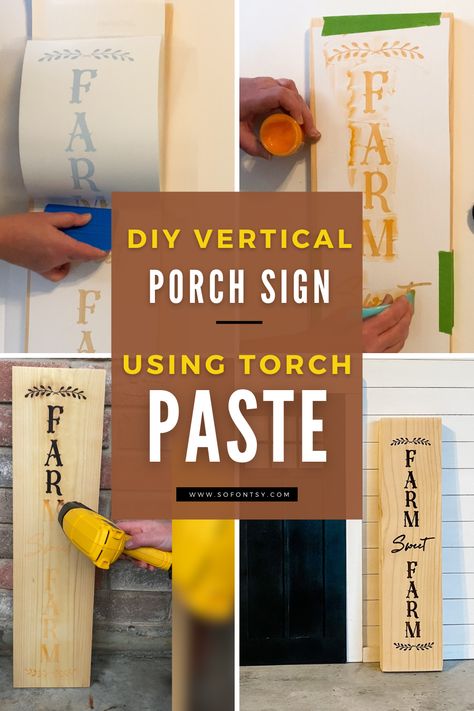 Woodburning Projects, Free Cricut, Farmhouse Porch, Wood Burning Crafts, Beautiful Farmhouse, Farm Design, Porch Sign, Farmhouse Sign, Cricut Tutorials