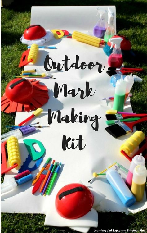 Mark Making Outdoors Eyfs, Mark Making Early Years, Outdoor Mark Making, Eyfs Outdoor, Outdoor Learning Activities, Outdoor Learning Spaces, Funky Fingers, Eyfs Activities, Creative Area