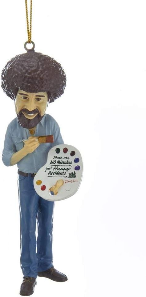 Amazon.com: Bob Ross Figural Christmas Tree Hanging Ornament BO2181 : Home & Kitchen No Mistakes Just Happy Accidents, Tree Dazzler, There Are No Mistakes, Happy Accidents, The Joy Of Painting, Christmas Tree Hanging, Kings Game, Art And Craft Videos, Christmas Material