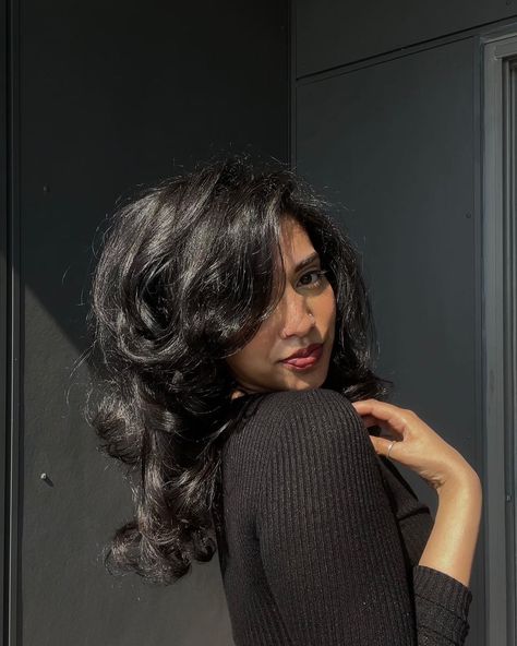 Tara ✨ on Instagram: “90’s Blowout Tutorial coming Friday 🖤 I always tend to do a blowout or straighten my hair right before a cut to see the length and health…” Straighten My Hair, A Blowout, Blowout Hair, Short Black Hairstyles, Aesthetic Hair, My Hair, Black Hair, Mood Board, Curly Hair Styles