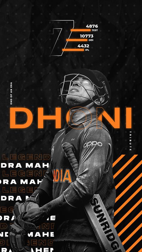 What this man has contributed to Indian and World Cricket is unparallel. Cricket, in all formats won't be the same. May God (Dhoni) be with us. Cricket Poster Creative, Dhoni Aesthetic, Dhoni Poster, Cricket Posters, Dhoni 7, Ms Doni, Virat Kohli Portrait Photography, Sport Posters, Sports Banner