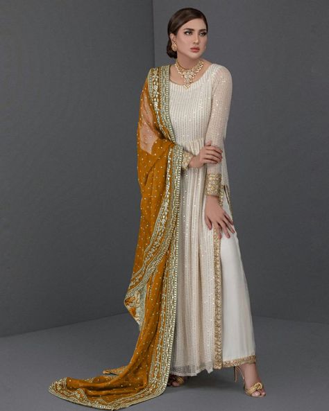 BONYHUB Shop Festive Suits To Buy Click 👉https://bonyhub.co.uk/products/cream-anarkali-gold-embroidery-gown-set-of-3 👉 Sizes S to 10XL ( UK6 TO UK30) 👉 Easy Return Policy 👉 Fast shipping . . . #bonyhub #indianwear #indianwedding #indiansuits #indiandresses #pakistanidresses #pakistanisuits Office Wear Outfit, Designer Dupatta, Georgette Tops, Eid Special, Uk Products, Kinds Of Clothes, Designer Suits, Wedding Wear, Pakistani Dresses