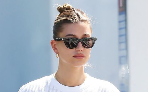 Sunglasses Celebrities, Hailey Style, Hailey Rhode Baldwin, Hailey Rhode, Ray Ban Sunglasses Women, Paid Off, Gq Magazine, Anthony Vaccarello, Levi’s 501