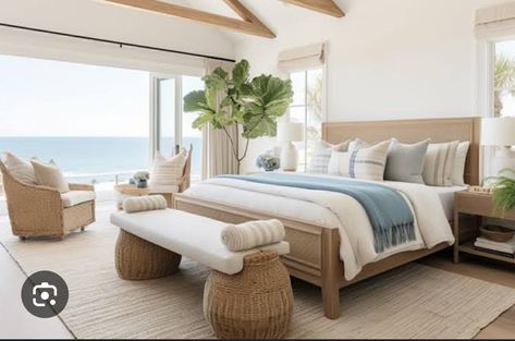 Contemporary Coastal Bedroom, Neutral Coastal Bedroom, Modern Coastal Bedroom Ideas, Hawaii Ideas, Interior Design Styles Quiz, Modern Coastal Bedroom, Modern Farmhouse Interior Design, Bedroom Inspirations Minimalist, Neutral Bedroom Decor