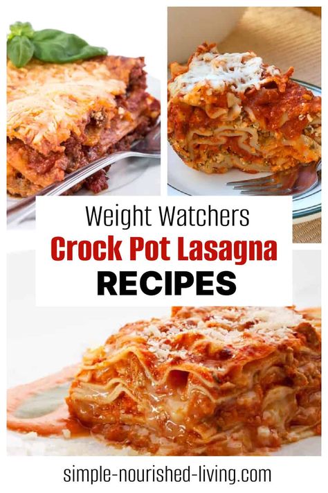 Ww Crockpot Lasagna Recipe, Slow Cooker Weight Watchers Recipes, Healthy Crock Pot Recipes Low Calories, Ww Lasagna Recipe, Crock Pot Weight Watchers Recipes, Weight Watchers Crockpot Lasagna, Weight Watcher Crock Pot Recipes, Ww Slow Cooker Recipes, Lasagna Recipes Easy