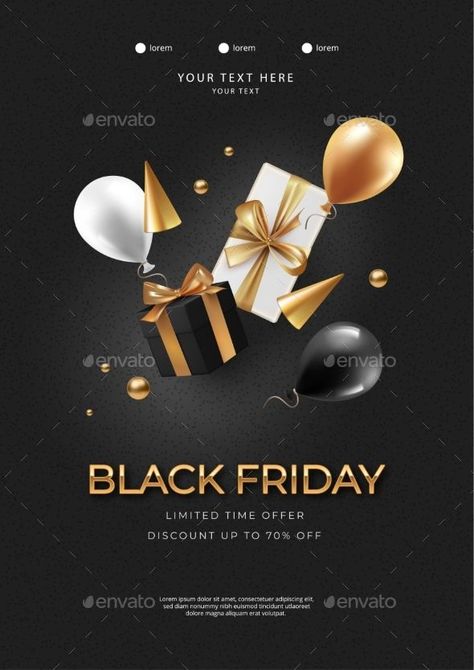 Black Friday Poster Black Friday Advertising, Poster Advertisement, Black Friday Poster, Black Friday Design, Black Friday Banner, Black Friday Sale Banner, Poster Design Layout, Birthday Collage, Pink Gift Box