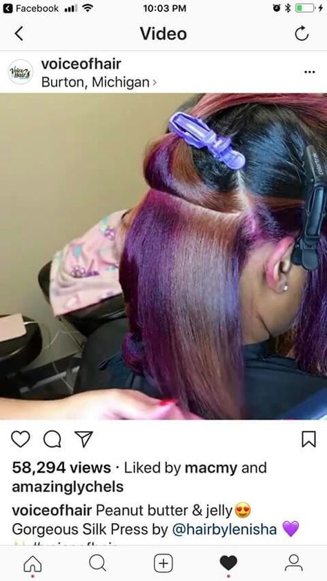 Peanut butter and jelly Pb And J Hair Color, Peanut Butter And Jelly Hair Color Black Women, Peanut Butter And Jelly Hair Color, Pb J Hair Color, Peanut Butter Hair Color, Peanut Butter Jelly Hair, Peanut Butter And Jelly Hair, Hair Dyes, Birthday Hair