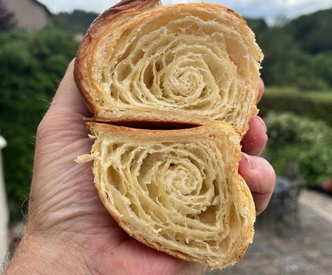 Wienerbrødsdej (Vienna Bread Dough) Danish Pastry Dough, Vienna Bread, European Butter, French Croissant, Chocolate Sticks, Danish Pastry, Vanilla Custard, Pastry Dough, Egg Wash