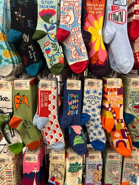 #socks #sockstyle #socksfetish #funny #funnyisfunny #memesdaily #shop #shopping #aesthetic #shopsmall #shopthelook #shopmyclosetn #womensclothing #mensclothing Funky Socks Aesthetic, Mismatched Socks Aesthetic, Funny Socks Outfit, Fun Socks Aesthetic, Funny Socks Aesthetic, Amazon Lashes, Weird Socks, Blue Q Socks, Aesthetic Socks