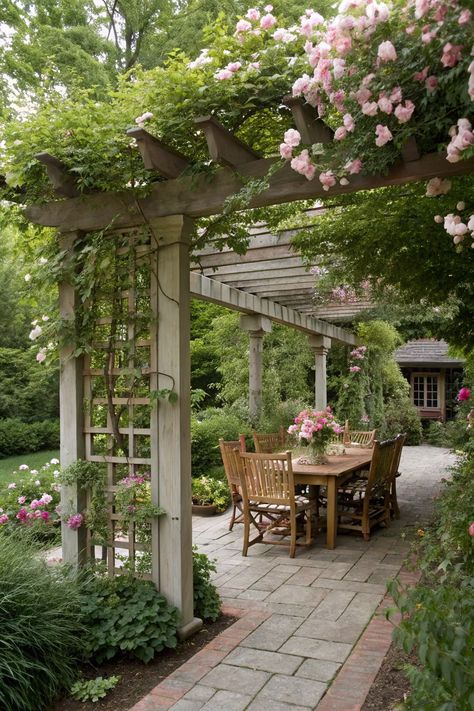 18+ Stunning Trellis Arbor Ideas for Your Garden Arbor Over Patio, Arbors Over Windows, Arbor For Wisteria, Arbor Entrance To Garden, Arbor Ideas Climbing Vines, Shed Trellis, Pergola With Climbing Roses, Climbing Rose Arbor, Trellis Archway Garden