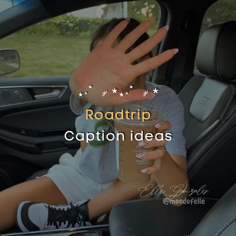 SET 159: Roadtrip Caption ideas > >> swipe #igcaptions #igcarousel #instagramcaptions #roadtripcaption #captionideas #instagramtips #igtips #moodofelle Caption Ideas, Ig Captions, Instagram Tips, Instagram Captions, Road Trip