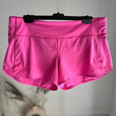 Lululemon Speed Up Shorts Sonic Pink 12 Good Pre-Owned Condition Lululemon Biker Shorts, Speed Up Shorts, Lulu Shorts, Lululemon Speed Up Shorts, Lululemon Hotty Hot Shorts, Shorts Lululemon, Hotty Hot Shorts, Low Rise Shorts, Lululemon Tops