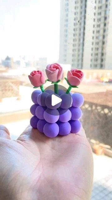 Paper Craft Ideas on Instagram: "Watch as we create a beautiful clay rose and pot in this easy-to-follow tutorial! We start by flattening 8 clay balls, stacking them, and rotating them inward to form a delicate rose top, then attach a stem to complete the flower. Next, we shape a charming pot by attaching 25 clay balls together. This simple yet creative project is perfect for adding a touch of handmade elegance to your space. Join us and enjoy the process of crafting these adorable clay decorations!" Clay Rose Tutorial, Clay Decorations, Clay Rose, Paper Craft Ideas, Clay Flower Pots, Rose Tutorial, Enjoy The Process, Clay Ideas, The Process