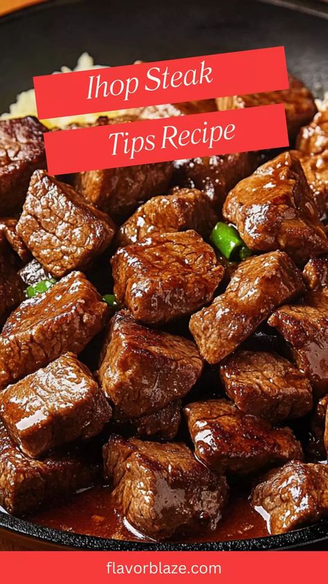 Ihop Steak Tips Recipe – Flavor Blaze Ihop Sirloin Tips And Eggs Recipe, How To Cook Steak Tips On Stove, Copycat Ihop Beef Tips, Best Steak Tips Recipe, Beef Steak Tips Recipes, Steak Tips Recipe Crockpot, Sirloin Steak Tips Recipes, Ihop Sirloin Tips Recipe, Ihop Steak Tips Recipe