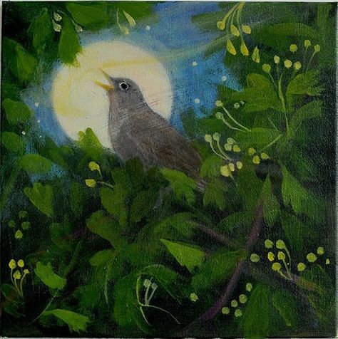 Nightingale Bird, The Nightingale, Nightingale, Buy Prints, Art Pages, Black Bird, Bird Art, Beautiful Paintings, Cartoon Animals