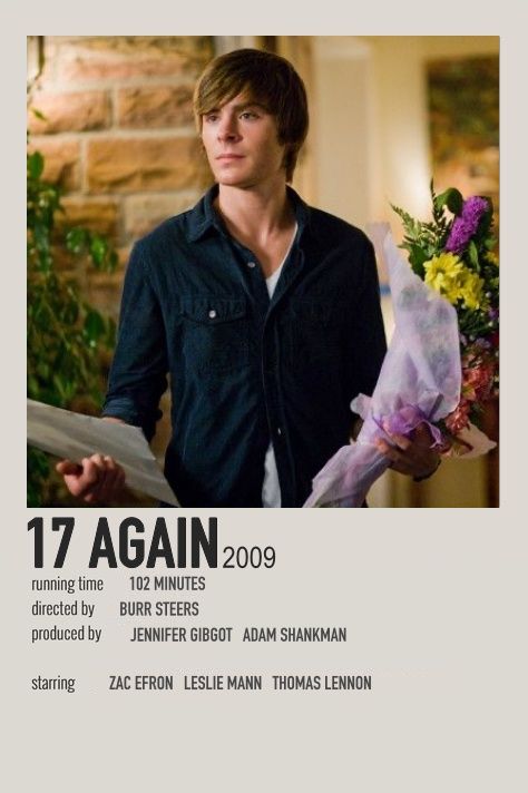 17 Again Movie Poster, 17 Again Movie, Polaroid Film Poster, Netflix Movie List, Alt Posters, Romcom Movies, 17 Again, Film Polaroid, Posters Minimalist