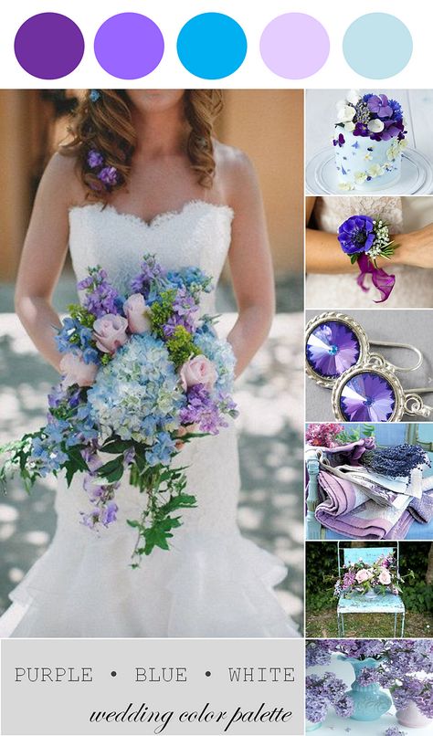 Purple And Blue Wedding, Birthday Lighting, Landscaping Lighting, Wedding Color Palettes, Blue White Weddings, Exterior Lights, Purple Wedding Bouquets, Purple Wedding Theme, Wedding Colors Purple