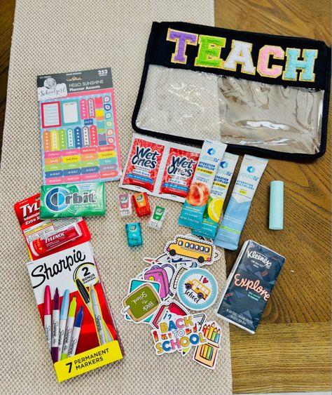 Back to school teacher survival kit would make such a nice gift 🎁 #amazon #backtoschool #teachergift Follow my shop @kristyleo on the @shop.LTK app to shop this post and get my exclusive app-only content! #liketkit #LTKSeasonal #LTKFind #LTKBacktoSchool @shop.ltk https://liketk.it/4h1il Teacher Survival Kit Gift Ideas, Back To School For Teachers Gift, Back To School Kits For Students, Teacher Swag Bag Ideas, School Supply Gifts For Teachers, Teacher School Supplies Gift, Summer Survival Kit For Teachers, Teacher Essentials Kit, Teacher Emergency Kit Gift