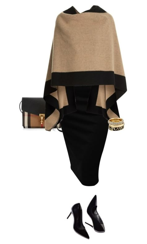 "Burberry" by terry-tlc ❤ liked on Polyvore featuring Burberry and Michael Kors Polyvore Outfits Fall, Burberry Outfit, Michael Kors Fashion, Woman Suit Fashion, Poncho Cape, Fashion Attire, Outfits Fall, Casual Chic Outfit, Closet Fashion