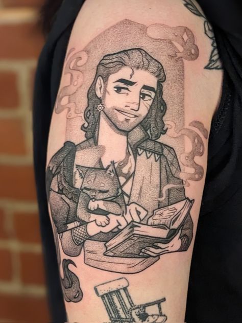 nic tattoos on X: "Gale ✨ https://t.co/kEZF7Aw5Ee" / X Gale Tattoo Bg3, Baldurs Gate Tattoo, Gale Fanart, 3 Tattoo, Baldur's Gate, Reference Photos, Body Mods, Tattoo Ideas, Gate