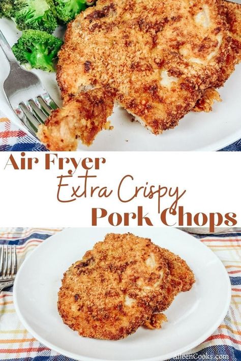 Panko Pork Chops Air Fryer, Breaded Pork Chops Air Fryer Recipes, Crispy Air Fryer Pork Chops Boneless, Air Fryer Fried Pork Chops Boneless, Air Fryer Recipes Pork Chops Boneless, Air Fryer Pork Chops Boneless Panko, Boneless Pork Chop In Air Fryer, Crispy Boneless Pork Chops, Air Fried Parmesan Crusted Pork Chops