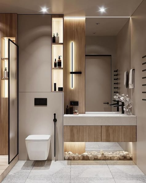 Small Full Bathroom, Elegant Bathroom Design, Beautiful Bathroom Designs, Best Bathroom Designs, Washroom Design, Bathroom Design Decor, Toilet Design, Bathroom Inspiration Decor, Bathroom Design Luxury